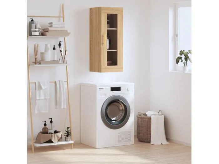 Wandschrank,Wandhängeschrank Sonoma-Eiche 34,5x34x90 cm -gkd829836