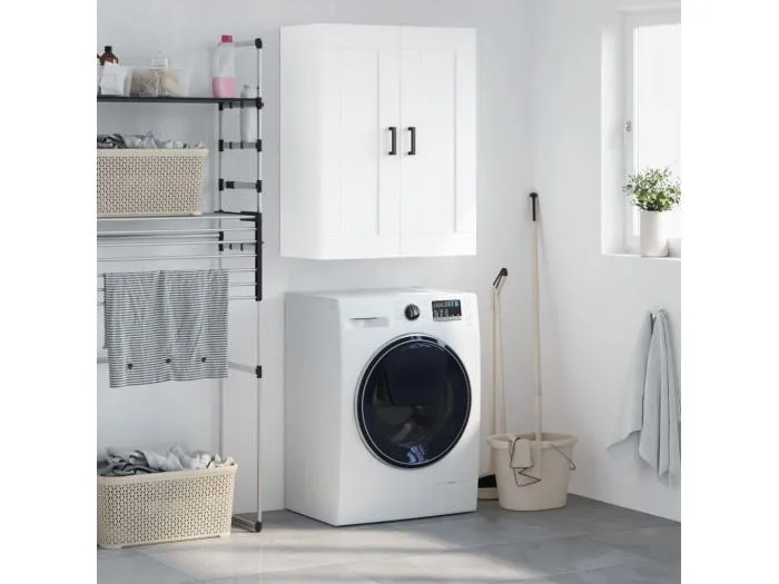 Wandschrank,Wandhängeschrank Weiß 69,5x34x90 cm Holzwerkstoff -gkd112155