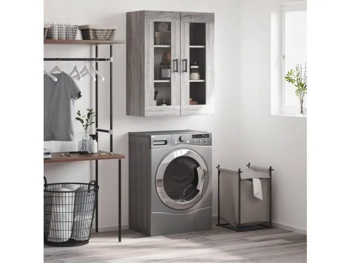 Wandschrank,Wandhängeschrank Grau Sonoma 69,5x34x90 cm -gkd370945