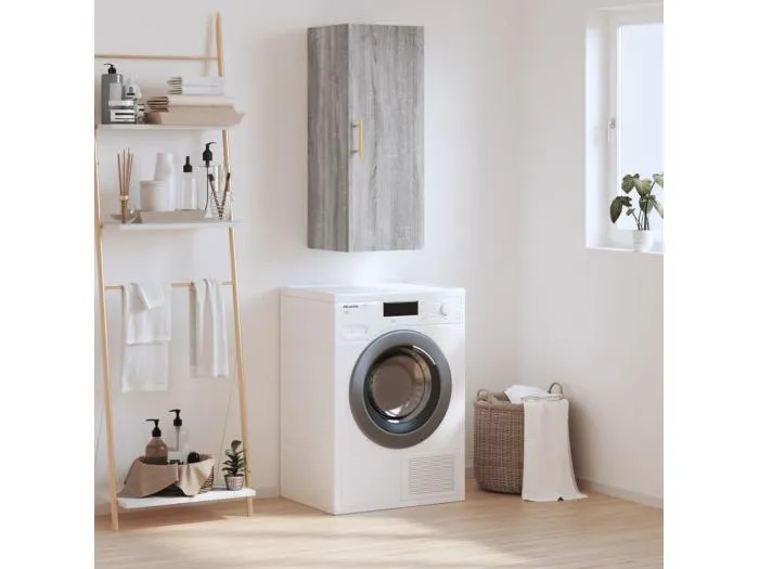 Wandschrank,Wandhängeschrank Grau Sonoma 34,5x34x90 cm -gkd609219