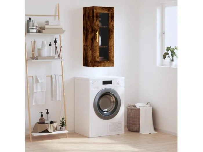 Wandschrank,Wandhängeschrank Räuchereiche 34,5x34x90 cm -gkd958953