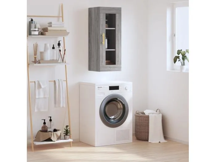 Wandschrank,Wandhängeschrank Grau Sonoma 34,5x34x90 cm -gkd161629