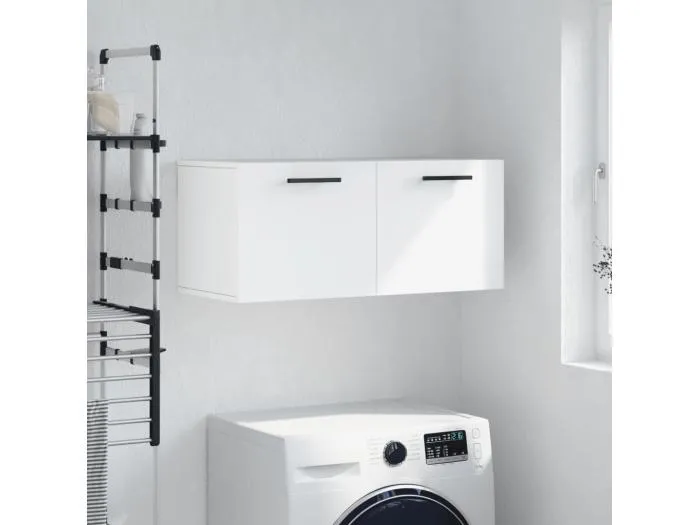 Wandschrank,Wandhängeschrank Weiß 80x36,5x35 cm Holzwerkstoff -gkd439456