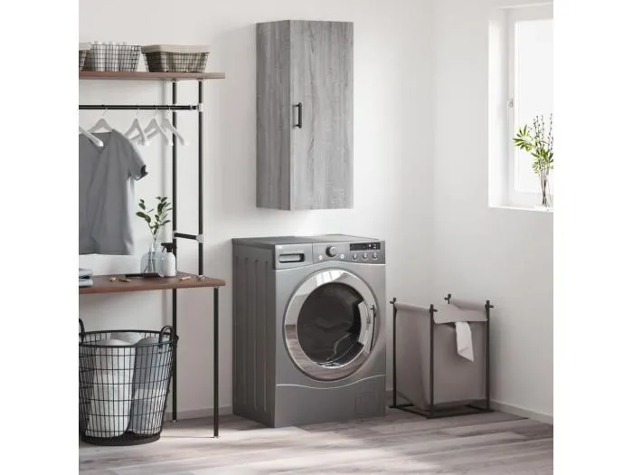 Wandschrank,Wandhängeschrank Grau Sonoma 34,5x34x90 cm -gkd615966