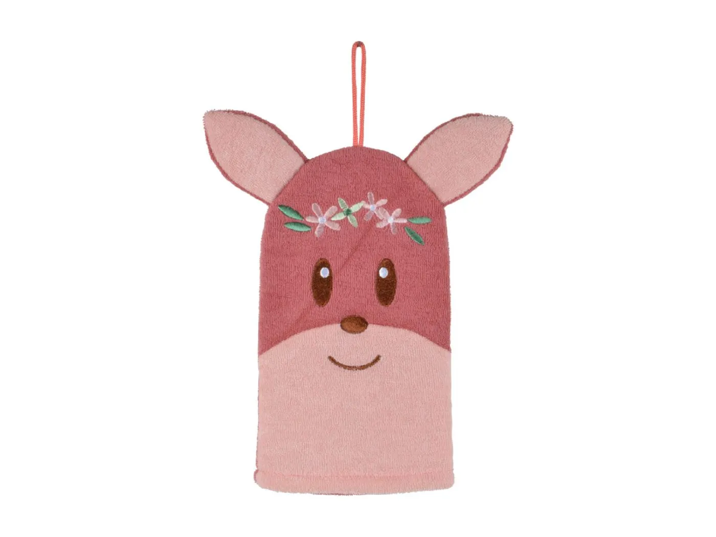 Waschhandschuh Marionette Rehkitz 20,5 x 21 cm