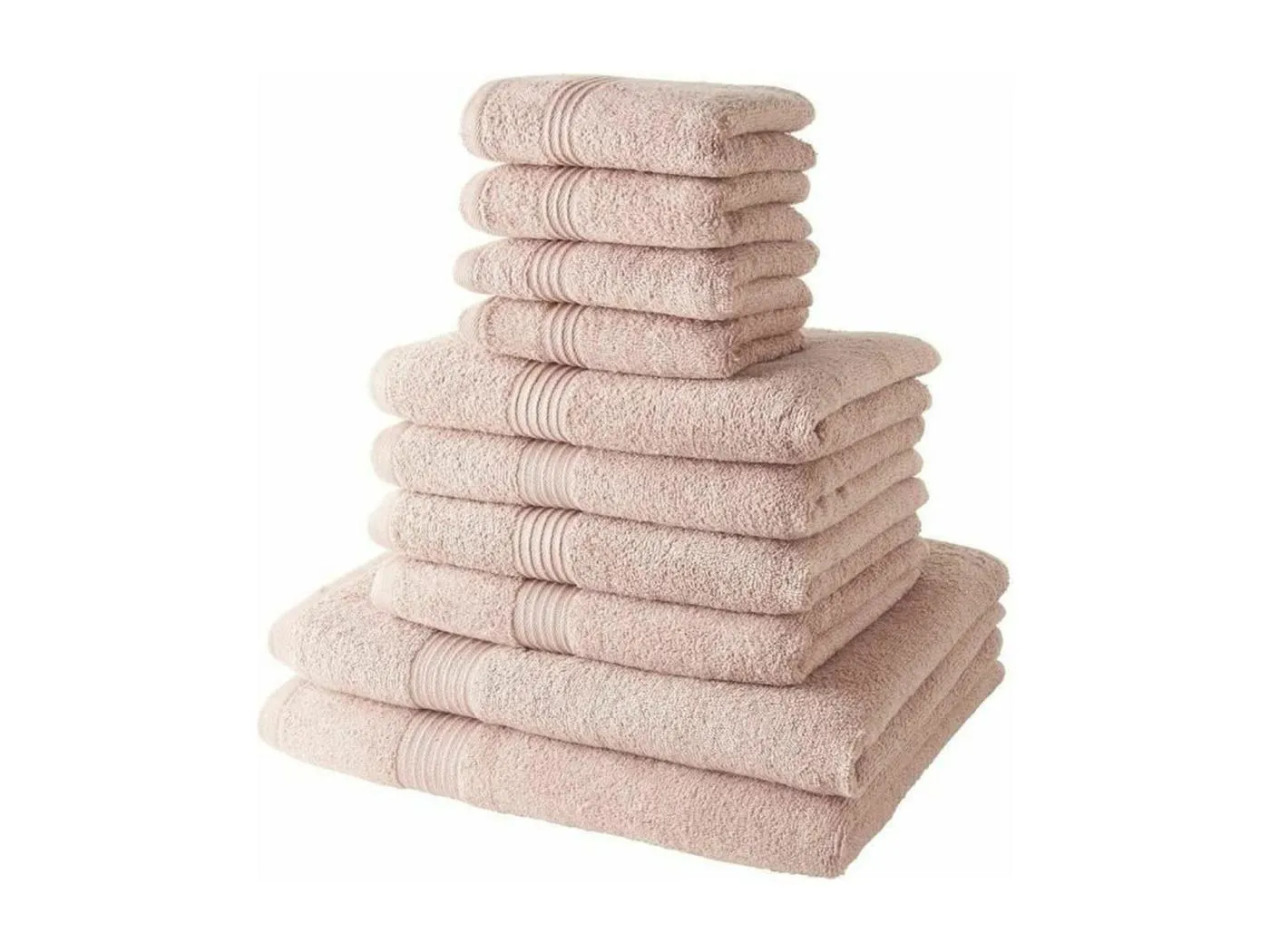 4 Badetücher 30 x 50 + 4 Badetücher 50 x 90 + 2 Badetücher 70 x 130 cm