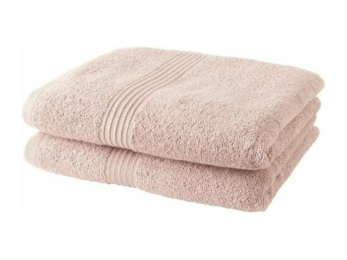 2 Handtücher 50 x 90 cm Sand Rose