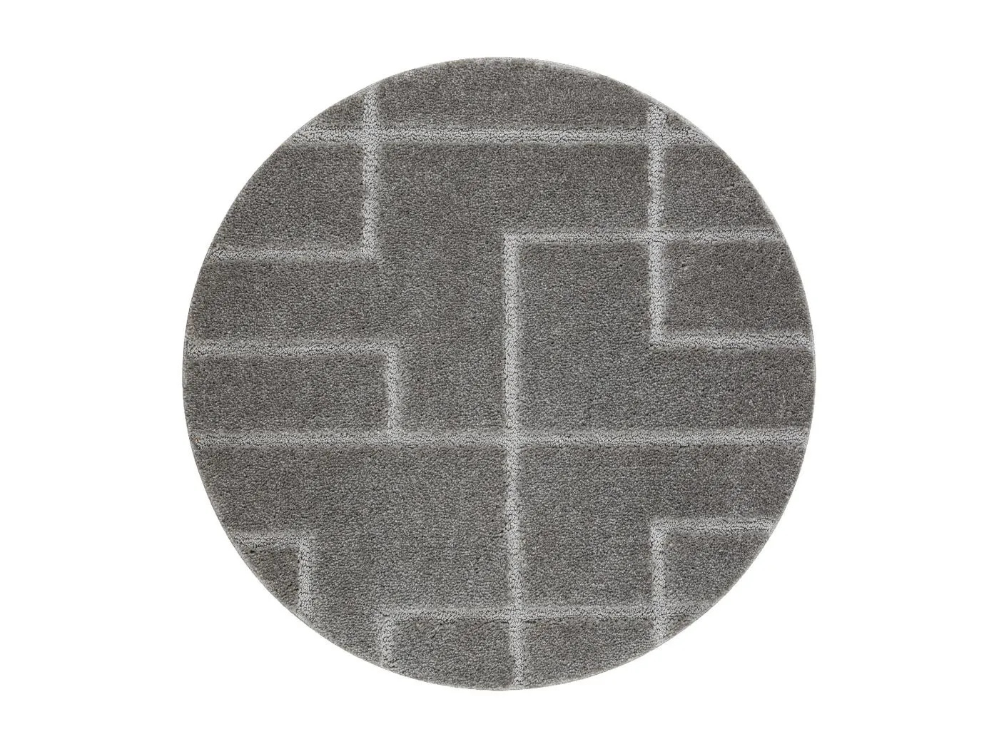 Badteppich SUPREME Kreis LINES, Linien, rutschfest, weich – grau cercle 100 cm