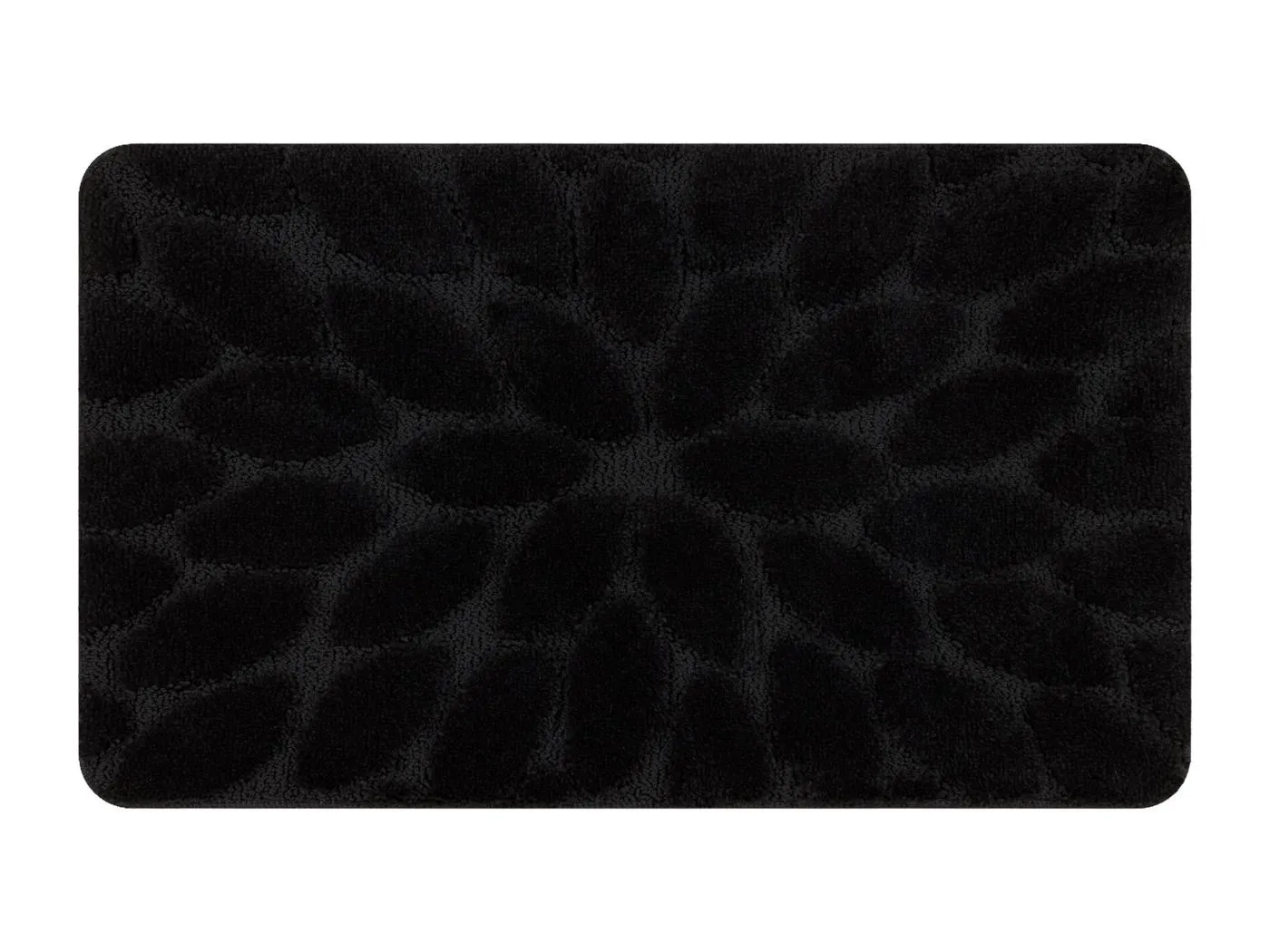 Badteppich SUPREME STONES, Steine, rutschfest, weich – schwarz 60x100 cm