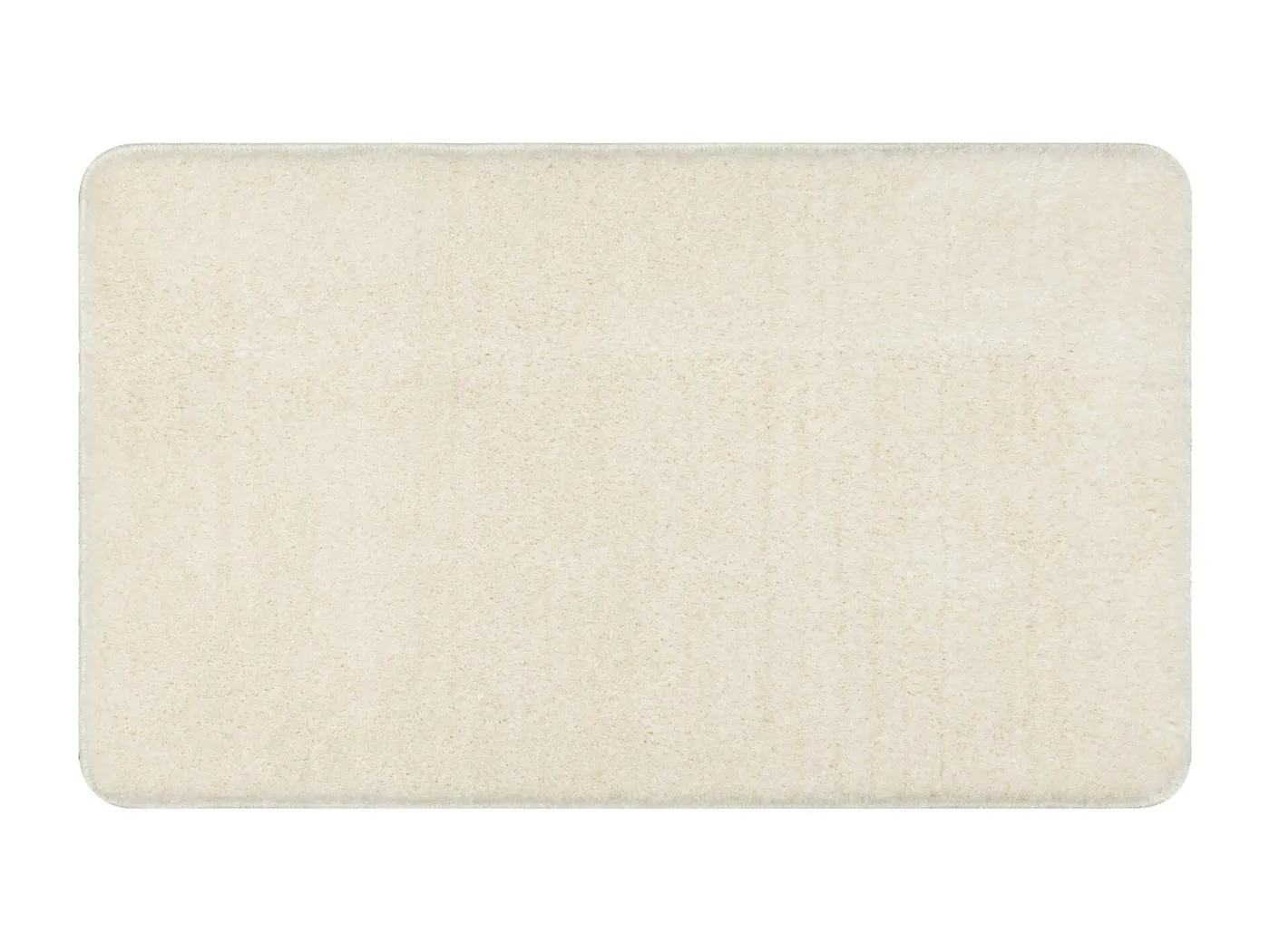 Badteppich SANTA, eben, rutschfest, weich – weiss 50x80 cm
