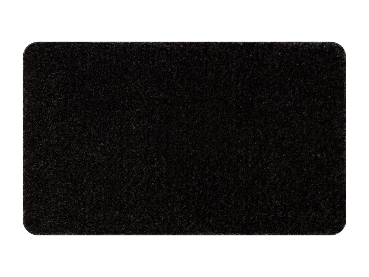 Badteppich SANTA, eben, rutschfest, weich – schwarz 60x100 cm