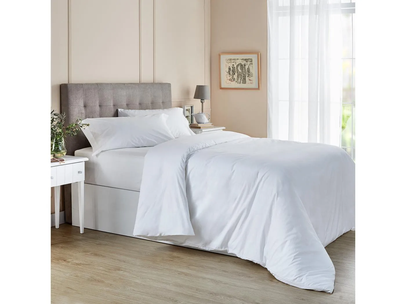 Bettbezug-Set aus 100 % atmungsaktiver Baumwolle, Fadenzahl 200