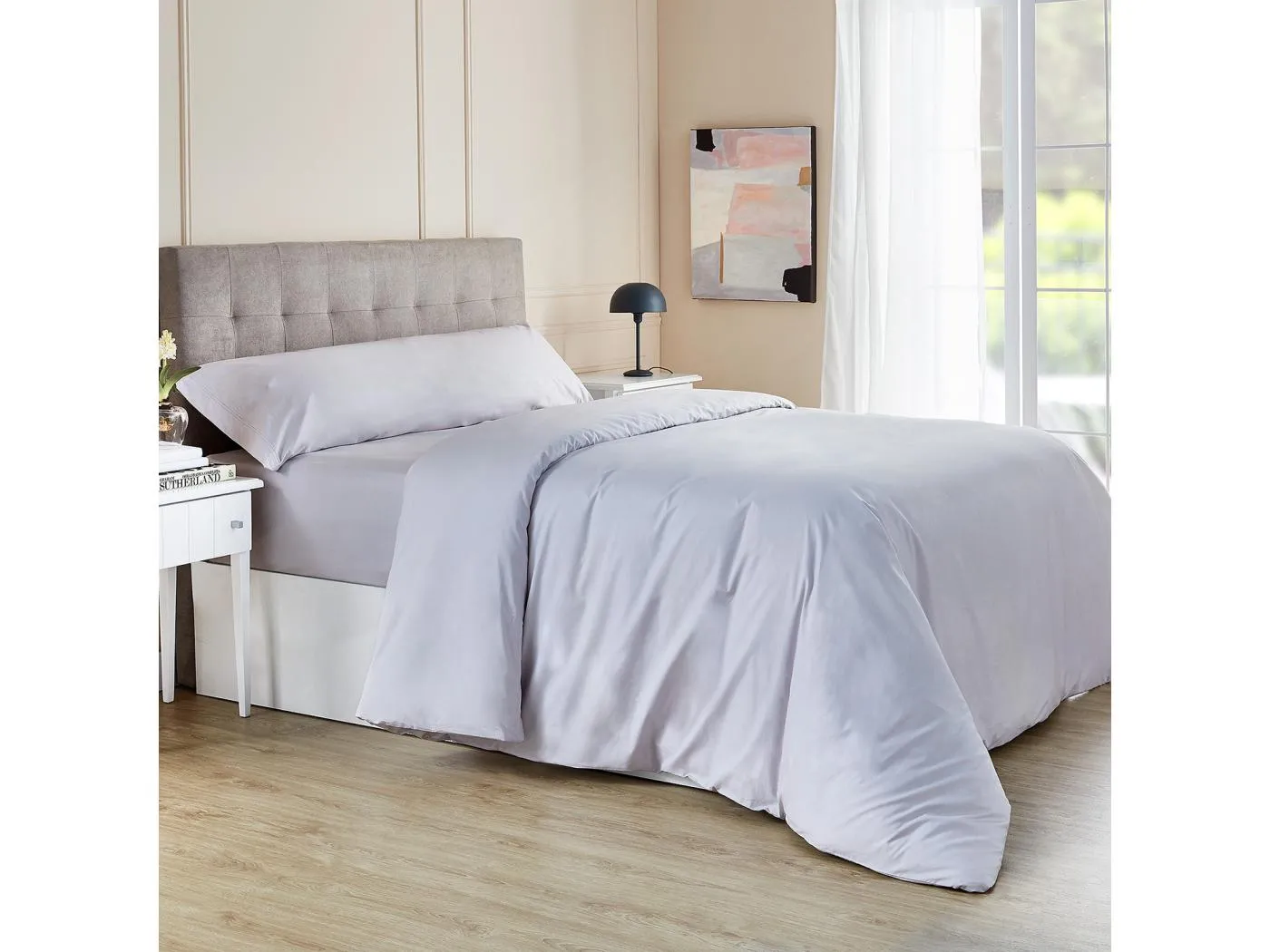 Bettbezug-Set aus 100 % atmungsaktiver Baumwolle, Fadenzahl 202