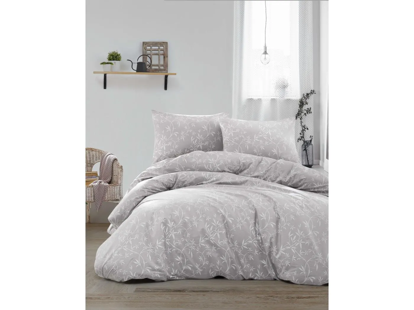 Bettwäschegarnitur für 1 Person 140x200 cm+ 1 Kopfkissenbez 65x65 cm