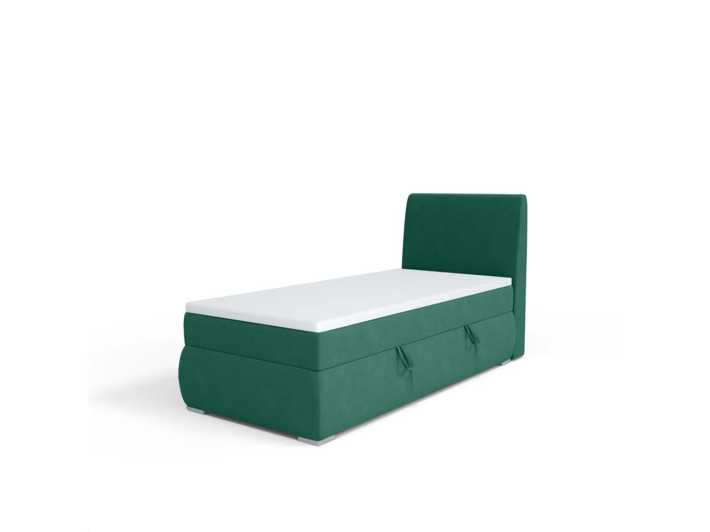 BOXSPRINGBETT mit Bettkasten Buffalo Mini Seite Rechts 100x200 cm, Fancy 36 (Grün)