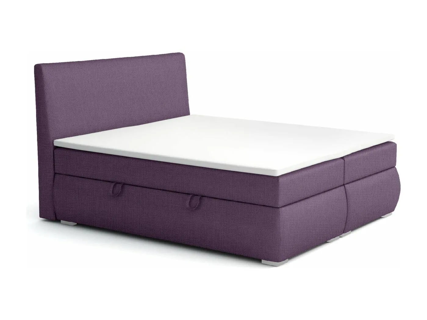 BOXSPRINGBETT mit Bettkästen Buffalo 140x200 cm, Orinoco 65 (Dunkelviolett)