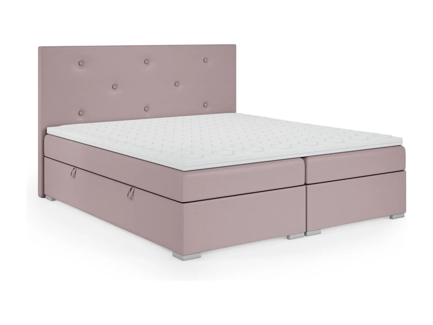 BOXSPRINGBETT mit Bettkästen Topper Atlanta 140x200 cm, Jasmine 62 (Violett)