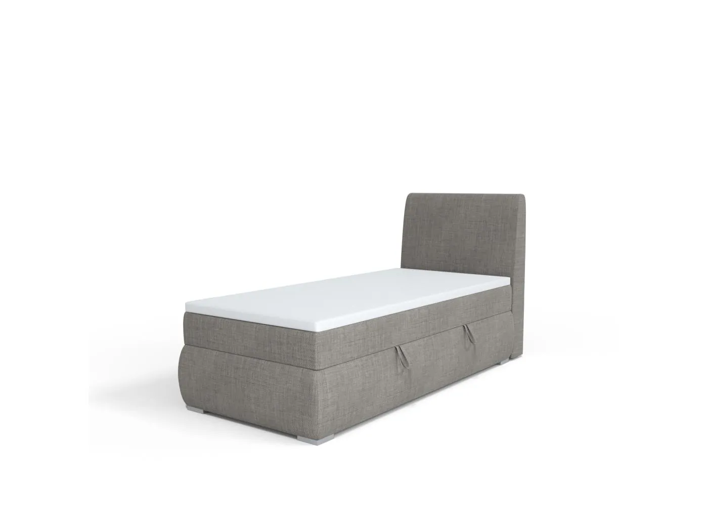 BOXSPRINGBETT mit Bettkasten Buffalo Mini Seite Rechts 100x200 cm, Lux 06 (Grau)