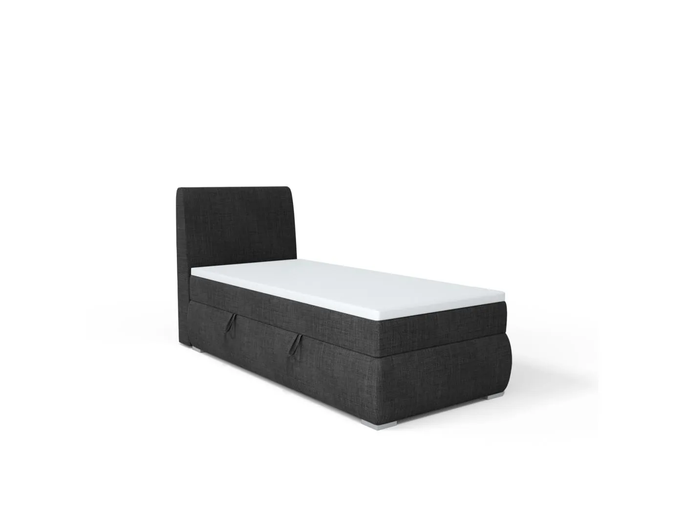 BOXSPRINGBETT mit Bettkasten Buffalo Mini Seite Links 100x200 cm, Lux 23 (Schwarz)