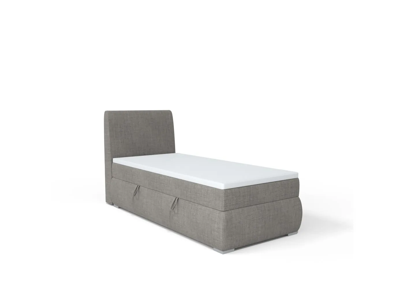 BOXSPRINGBETT mit Bettkasten Buffalo Mini Seite Links 100x200 cm, Lux 06 (Grau)