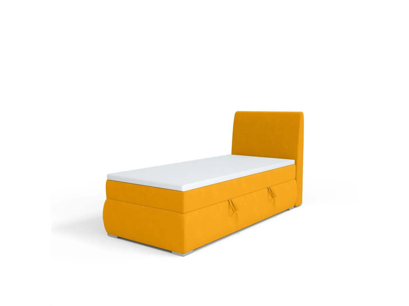 BOXSPRINGBETT mit Bettkasten Buffalo Mini Seite Rechts 100x200 cm, Fancy 48 (Gelb)