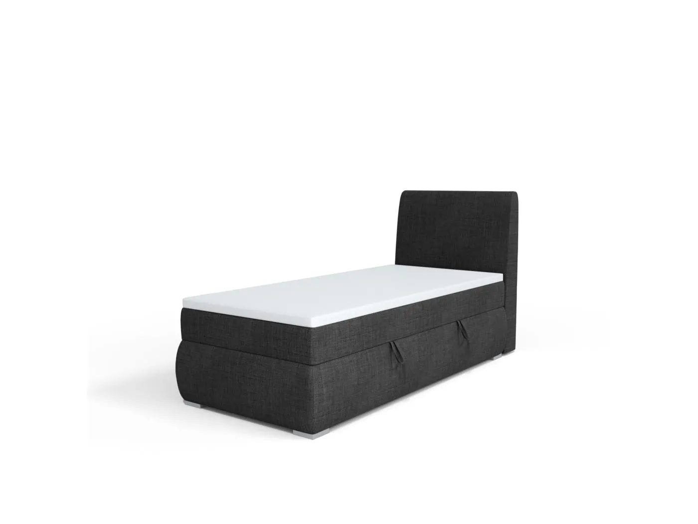 BOXSPRINGBETT mit Bettkasten Buffalo Mini Seite Rechts 100x200 cm, Lux 23 (Schwarz)