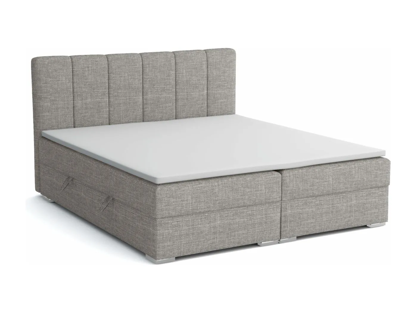 BOXSPRINGBETT mit Bettkästen Provo 180x200 cm, Lux 05 (Hellgrau)