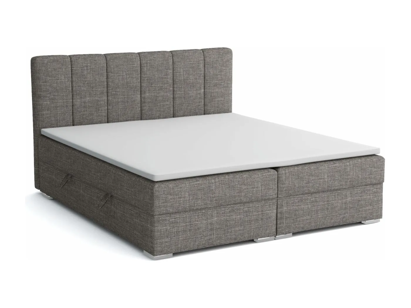 BOXSPRINGBETT mit Bettkästen Provo 200x200 cm, Lux 06 (Grau)