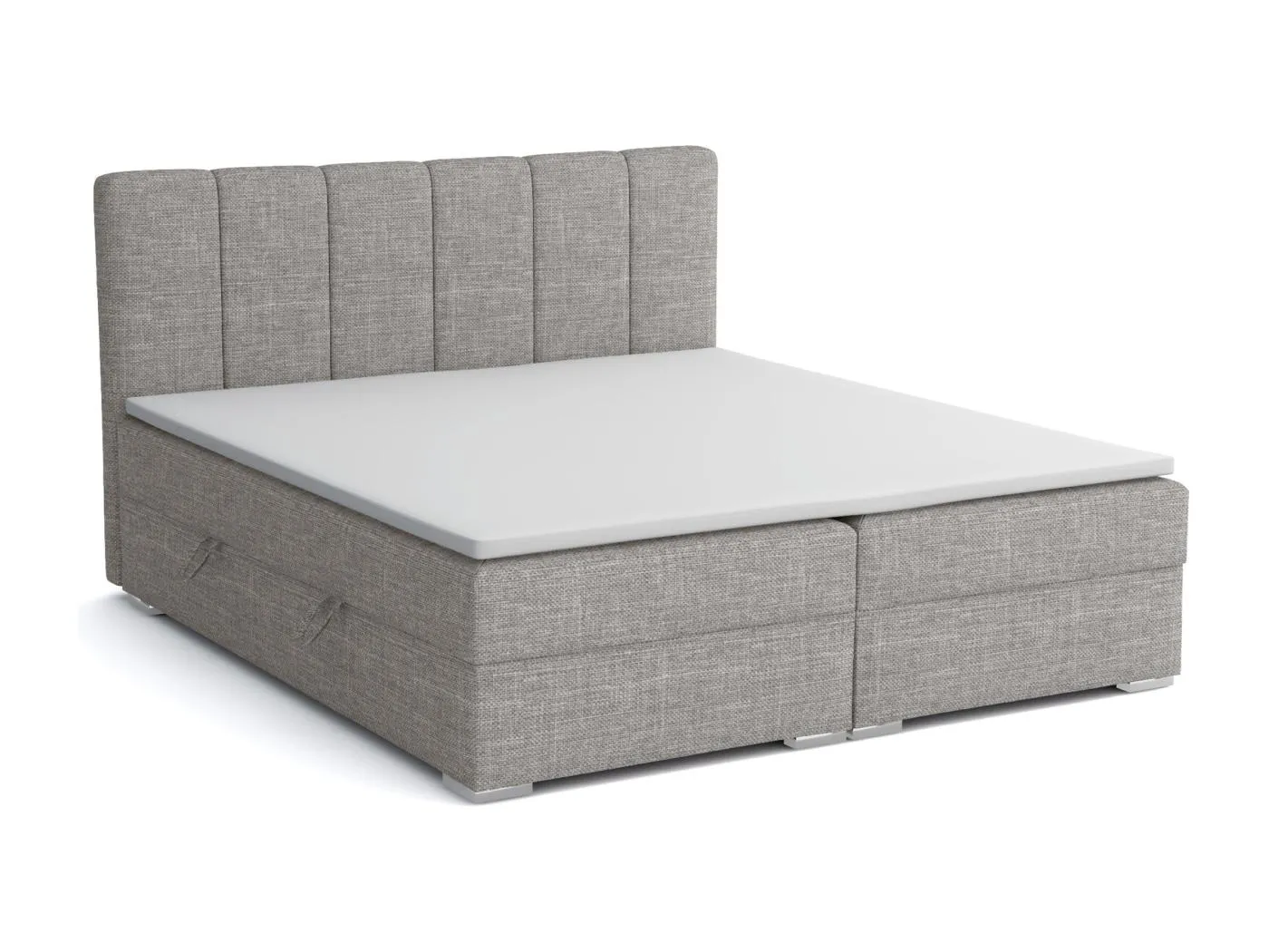 BOXSPRINGBETT mit Bettkästen Provo 160x200 cm, Lux 05 (Hellgrau)