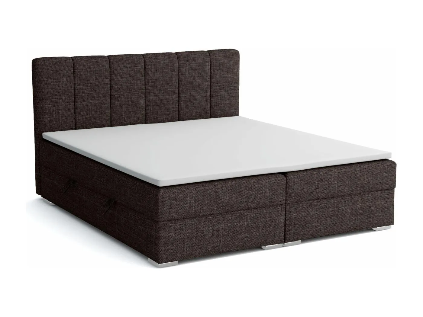 BOXSPRINGBETT mit Bettkästen Provo 140x200 cm, Lux 13 (Dunkelbraun)