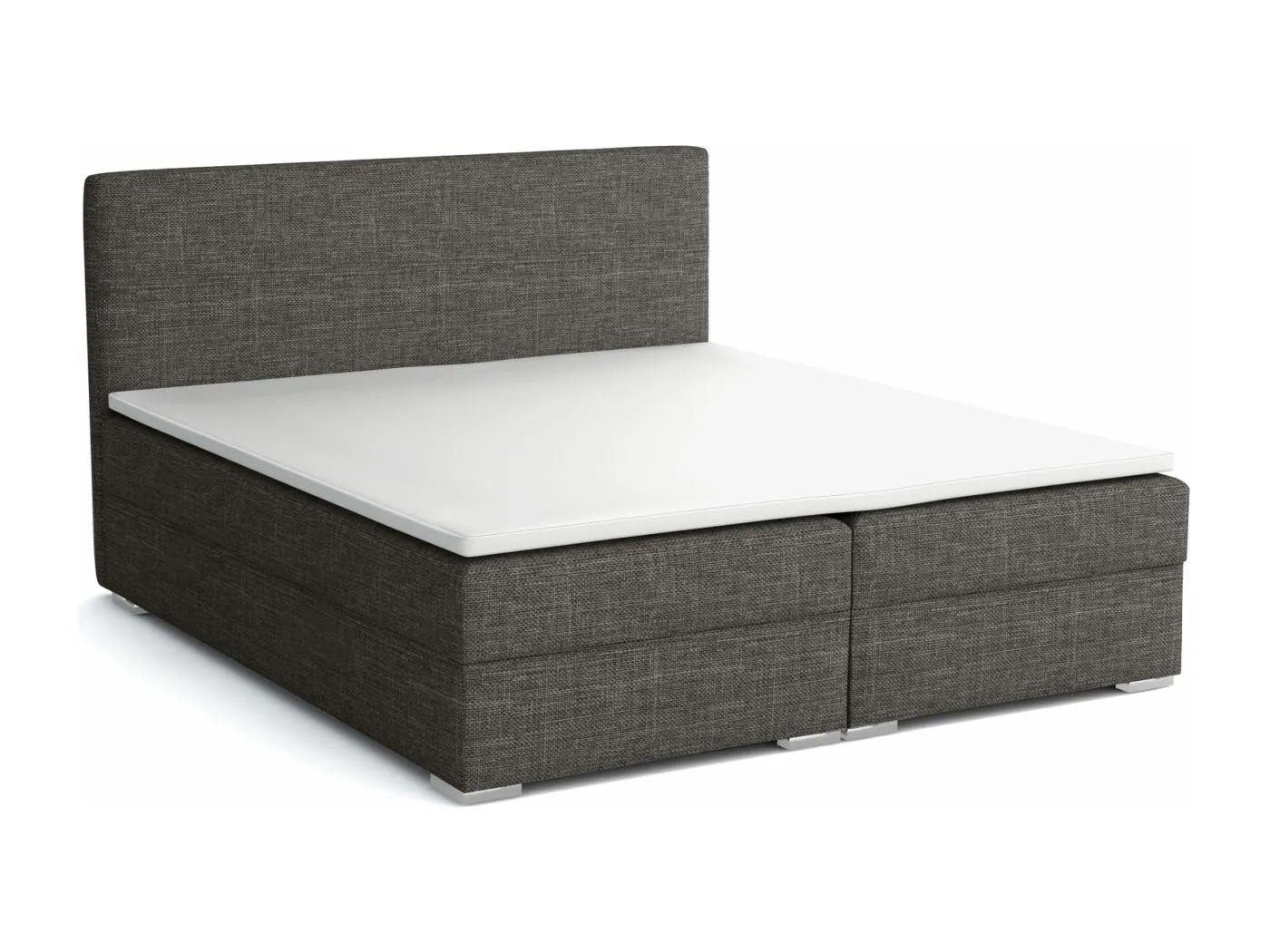 BOXSPRINGBETT mit Topper Soler 160x200 cm, Lux 06 (Grau)