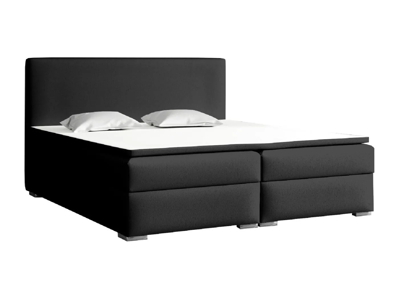 BOXSPRINGBETT mit Topper Soler 200x200 cm, Soft 11 (Schwarz)
