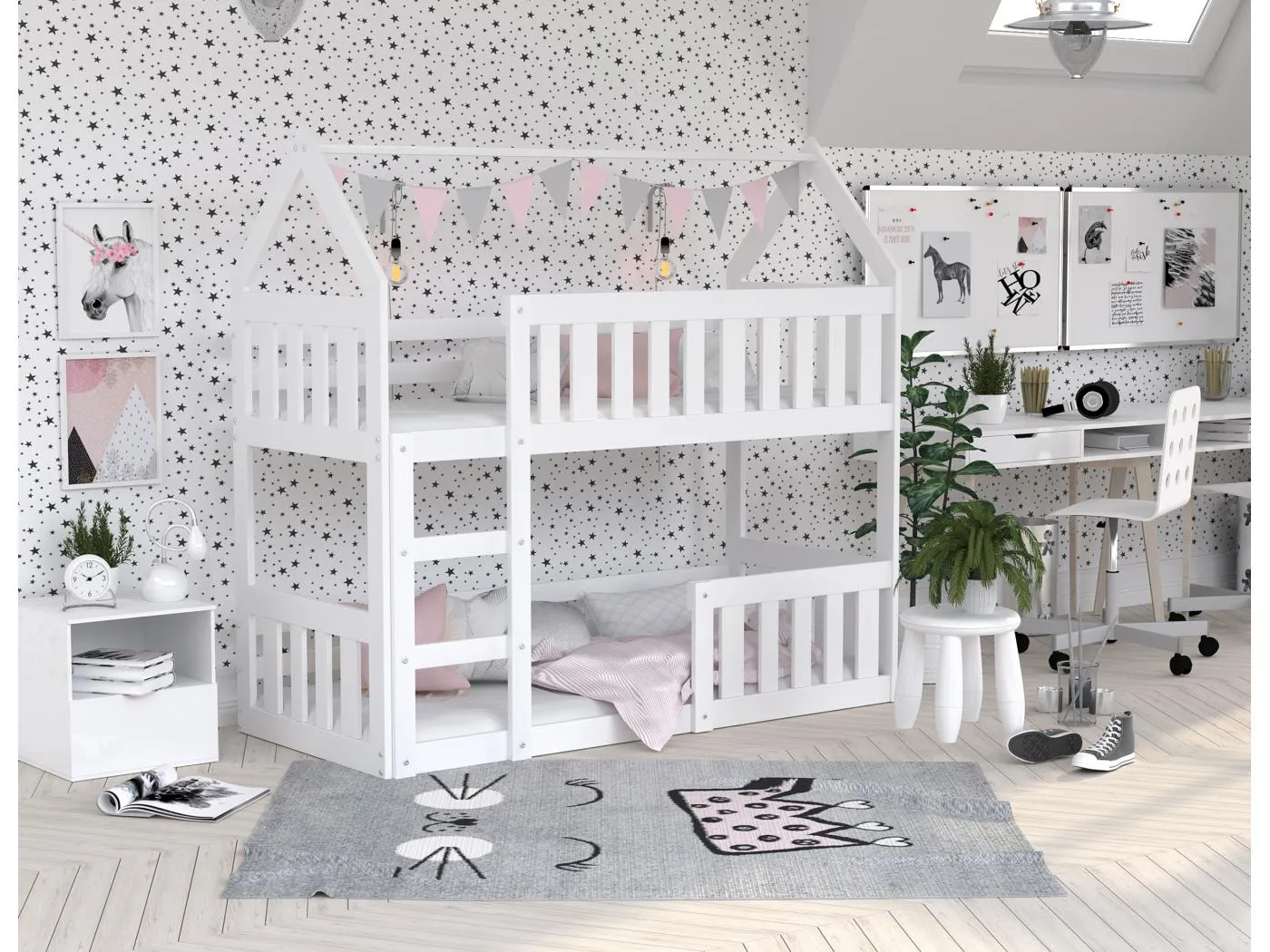 KINDERETAGENBETT Dalio 190x80 cm, Weiss