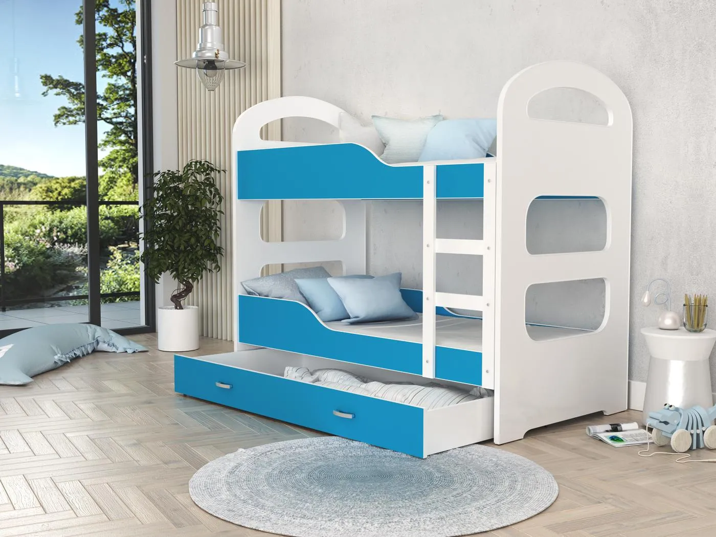 KINDERETAGENBETT mit Bettkasten Nero 190x80 cm, Blau