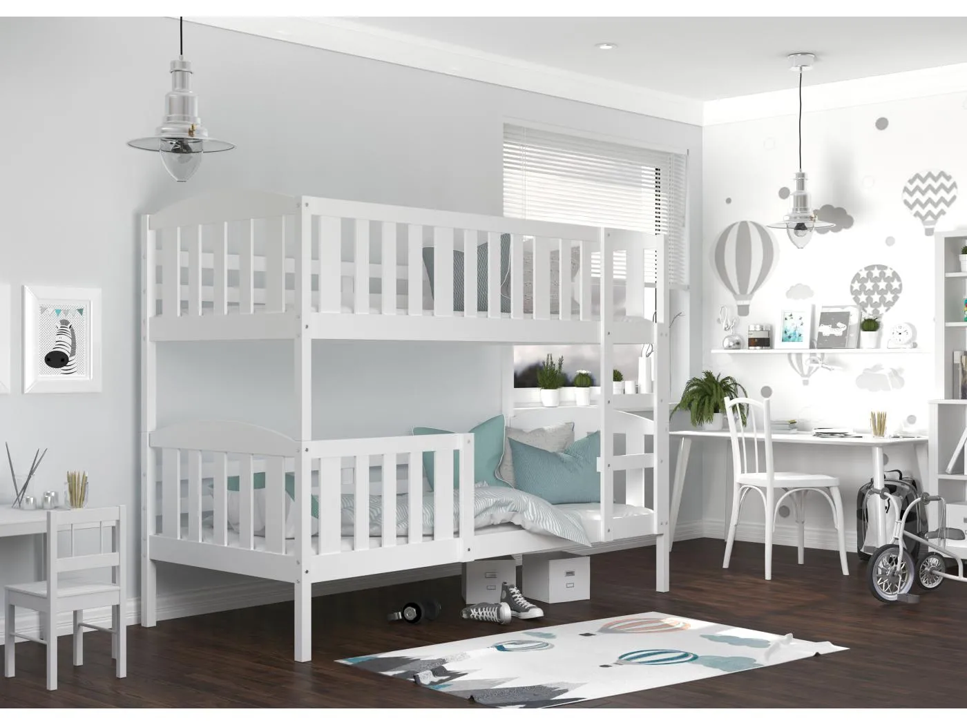 KINDERETAGENBETT mit Matratze Jumbo 190x80 cm, Weiss