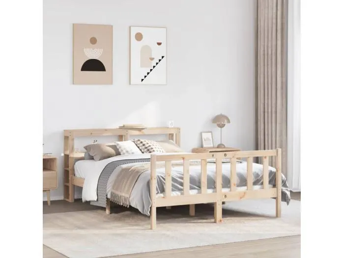 Massivholzbett ohne Matratze 160x200 cm Kiefernholz