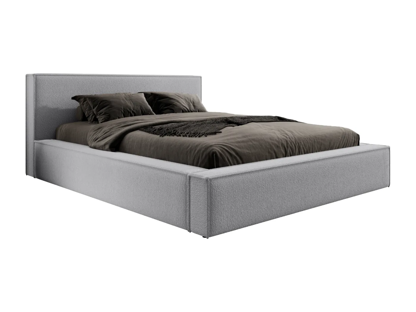 POLSTERBETT mit Bettkasten Salby 180x200 cm, Grau