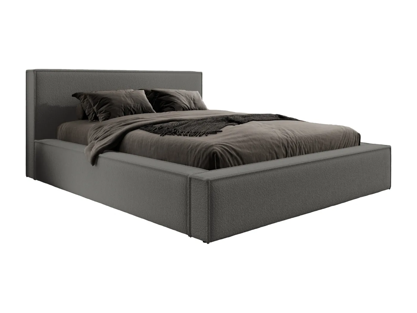POLSTERBETT mit Bettkasten Salby 120x200 cm, Braun/Grau