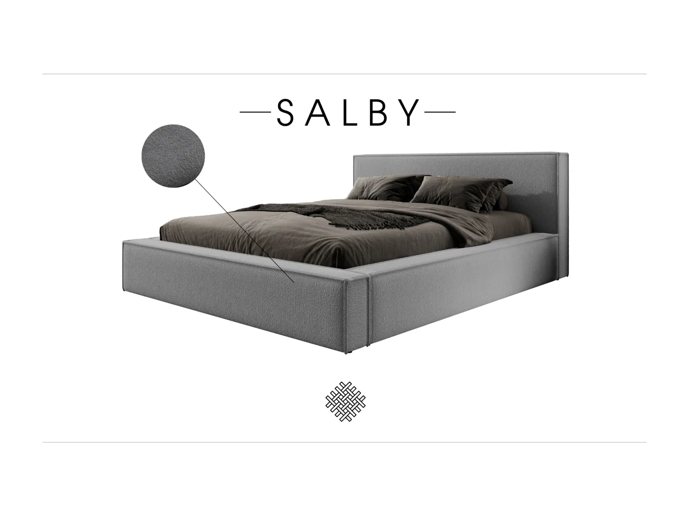 POLSTERBETT mit Bettkasten Salby 160x200 cm, Graphit