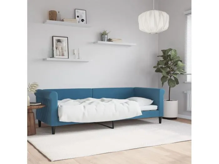 Tagesbett,Sofabett Blau 80x200 cm Samt -gkd80230