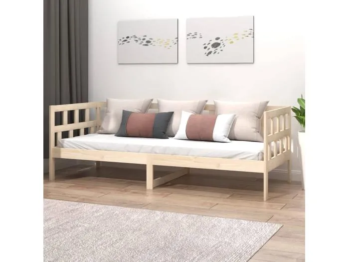 Tagesbett,Sofabett Massivholz Kiefer 80x200 cm -gkd30224