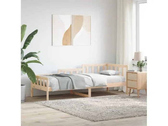 Tagesbett,Sofabett 90x190 cm Massivholz Kiefer -gkd93535