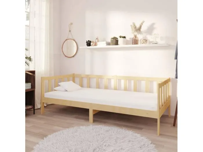 Tagesbett,Sofabett mit Matratze 90x200 cm Kiefer Massivholz -gkd96889