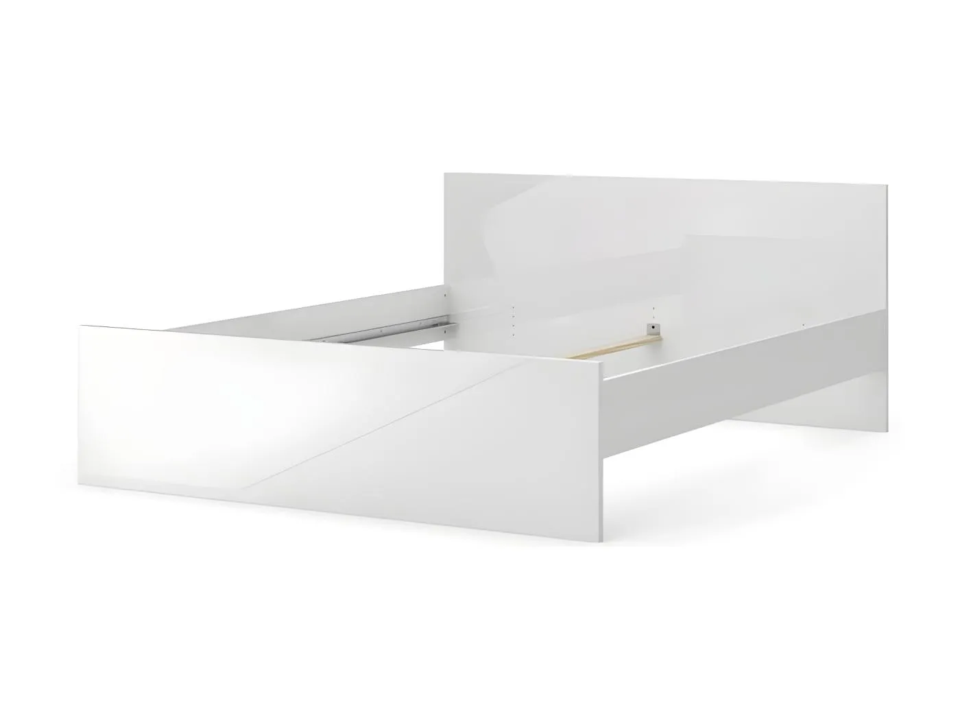 Nada Bett 160 * 200 cm weiss hochglanz.