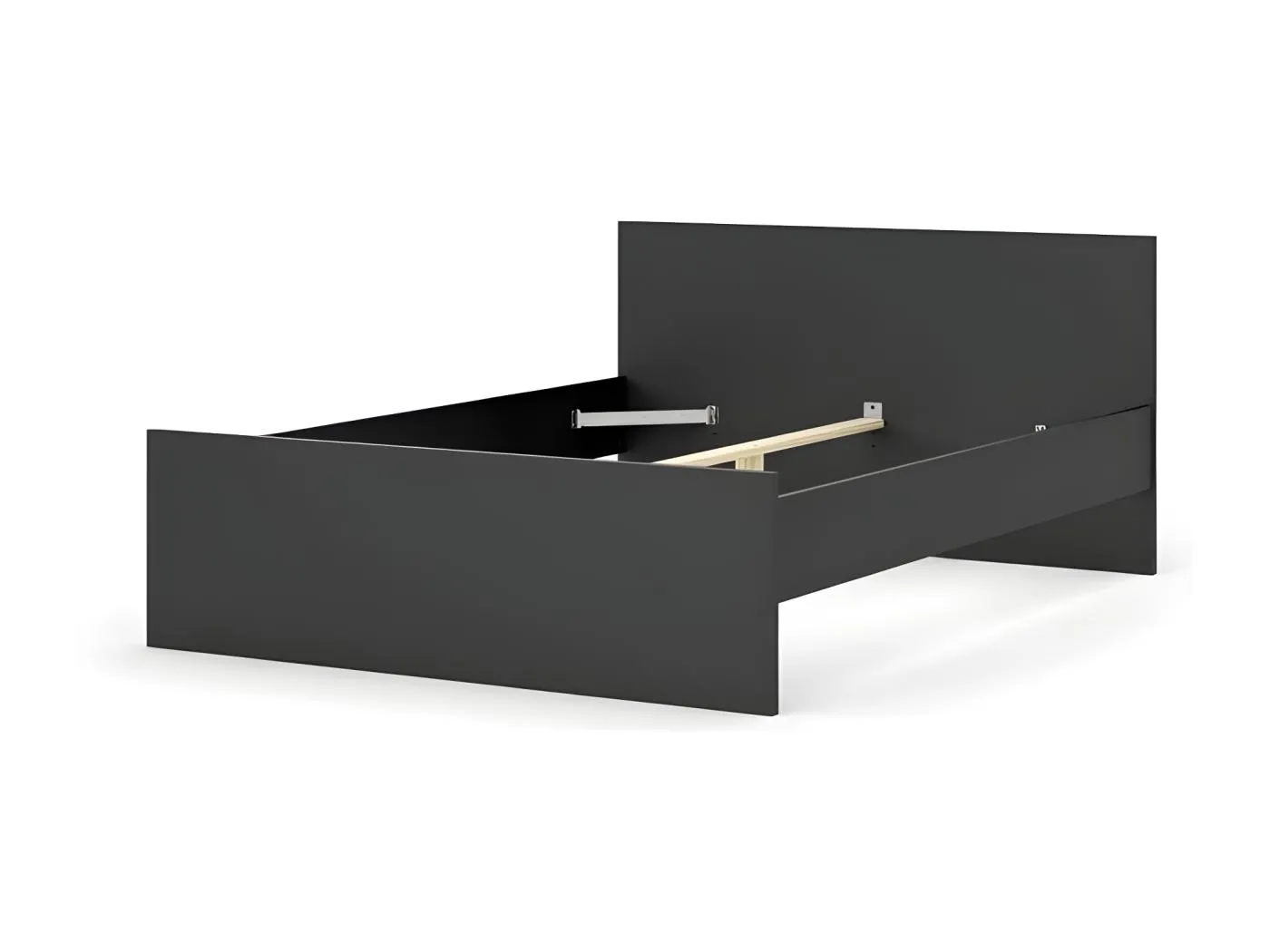 Nada Bett 140 * 190 cm mattschwarz.