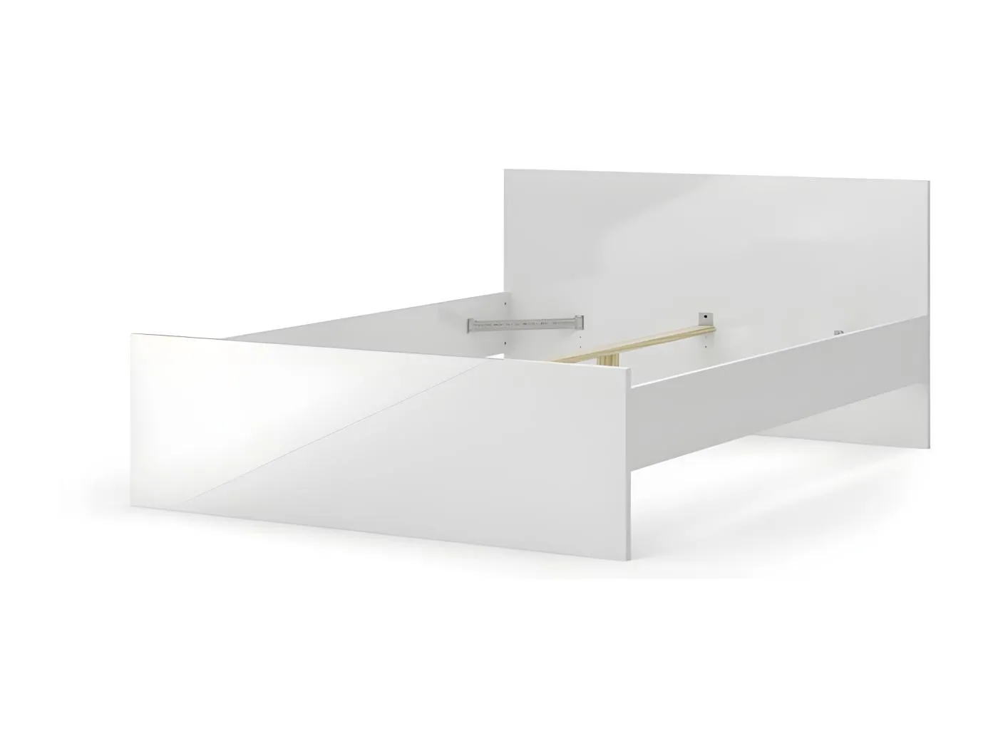 Nada Bett 140 * 190 cm weiss hochglanz.