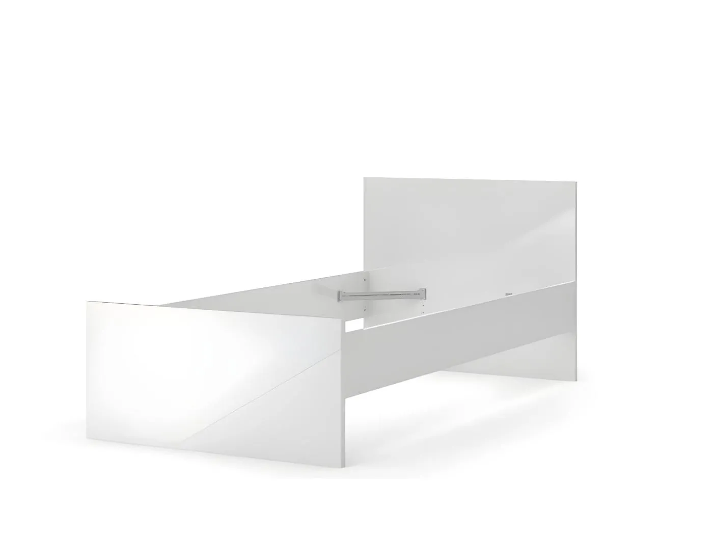 Nada Bett 90 * 190 cm weiss hochglanz.