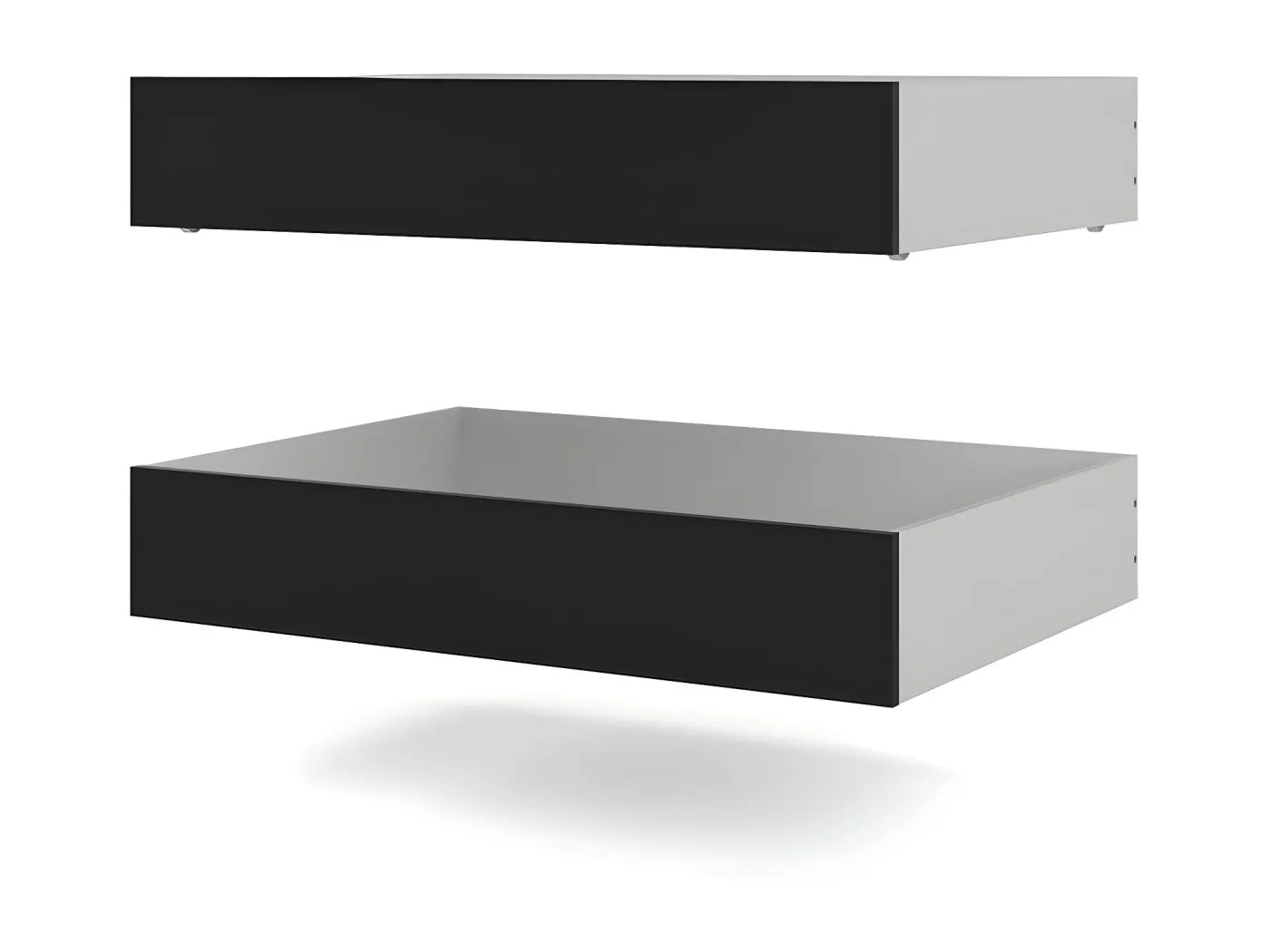 Nada Bett 2 Bettschubladen breite 99 cm, mattschwarz.