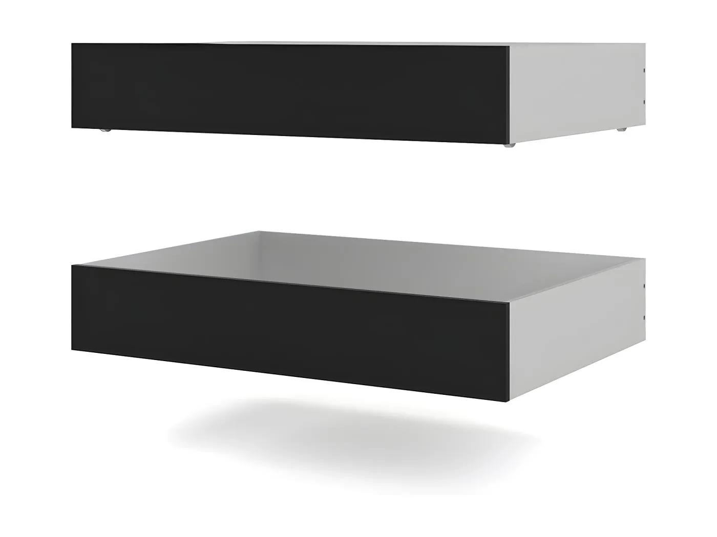 Nada Bett 2 Bettschubladen breite 94 cm, mattschwarz.