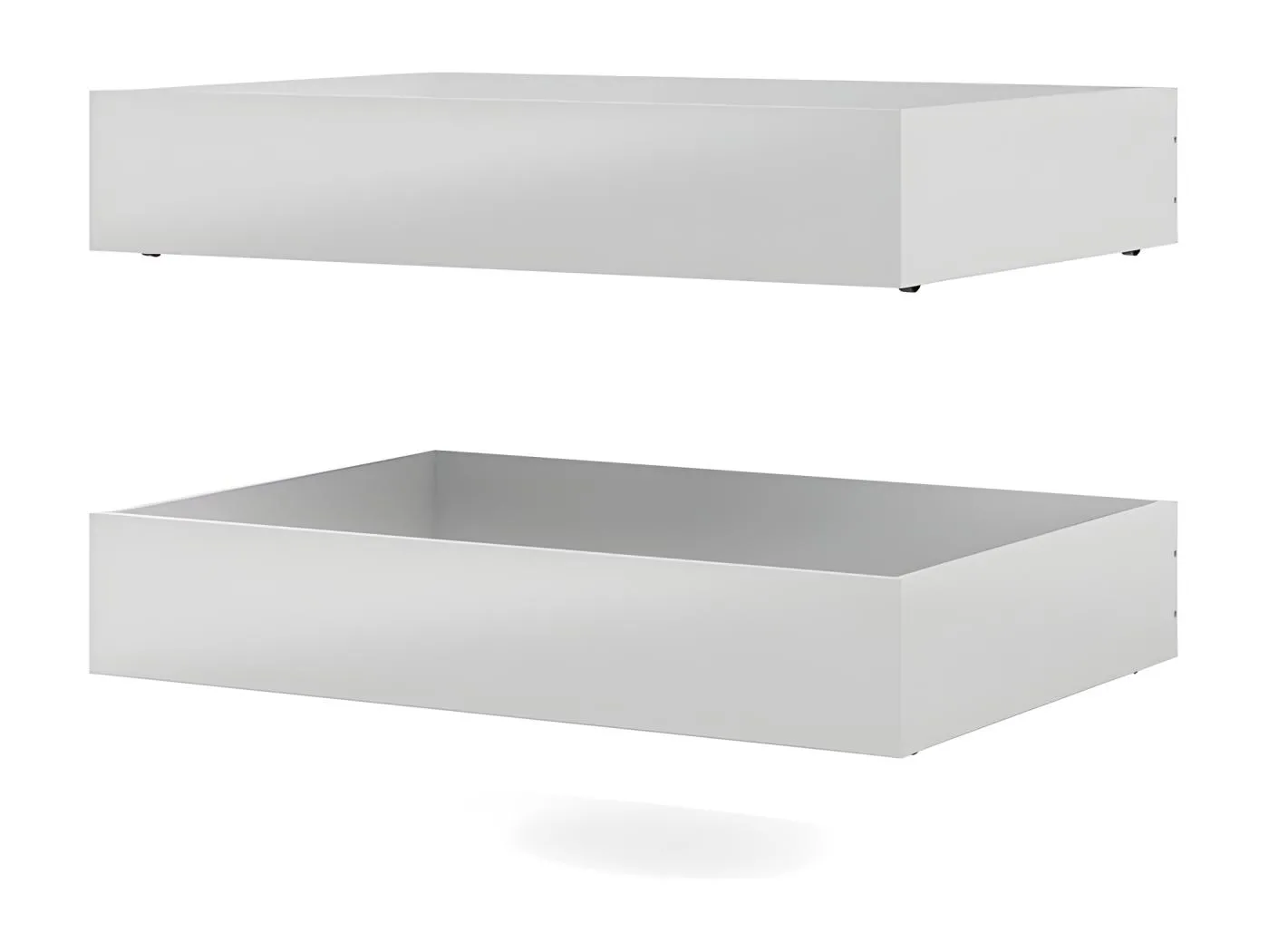 Nada Bett 2 Bettschubladen breite 94 cm, weiss hochglanz.